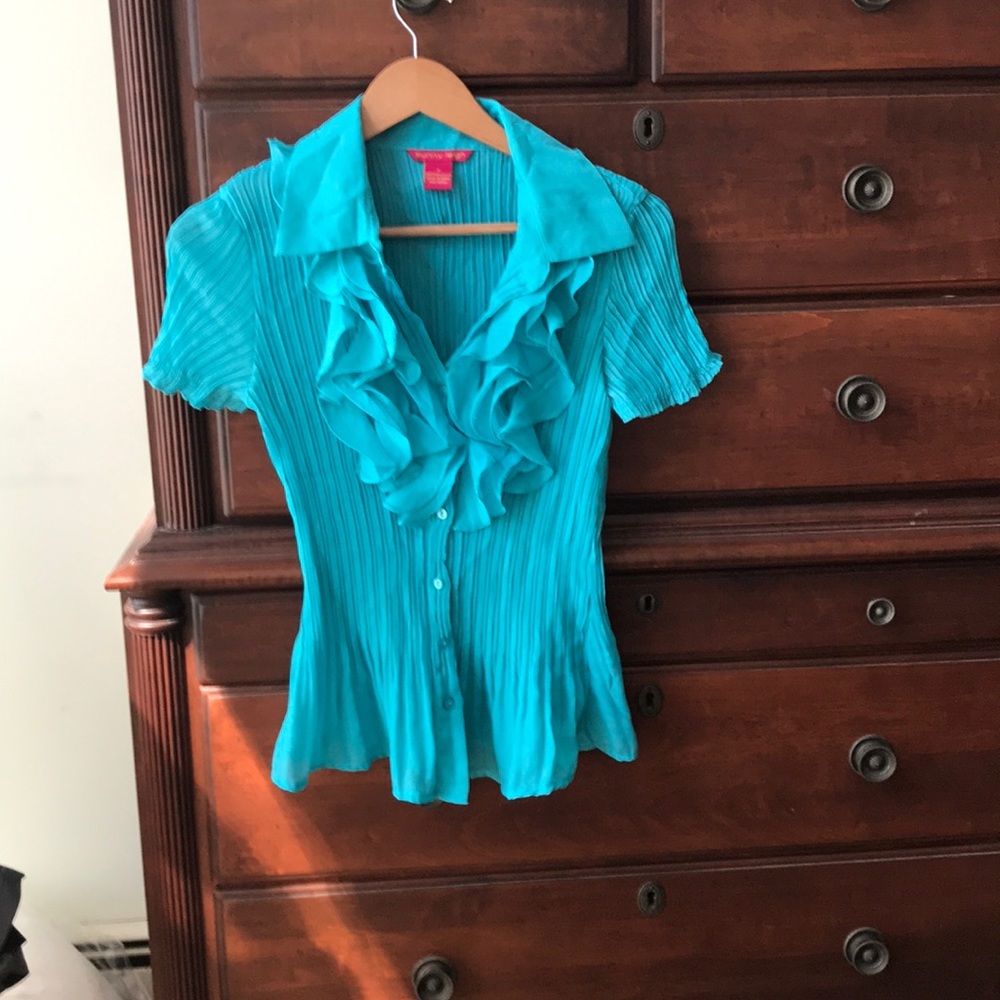 Sheer button blouse